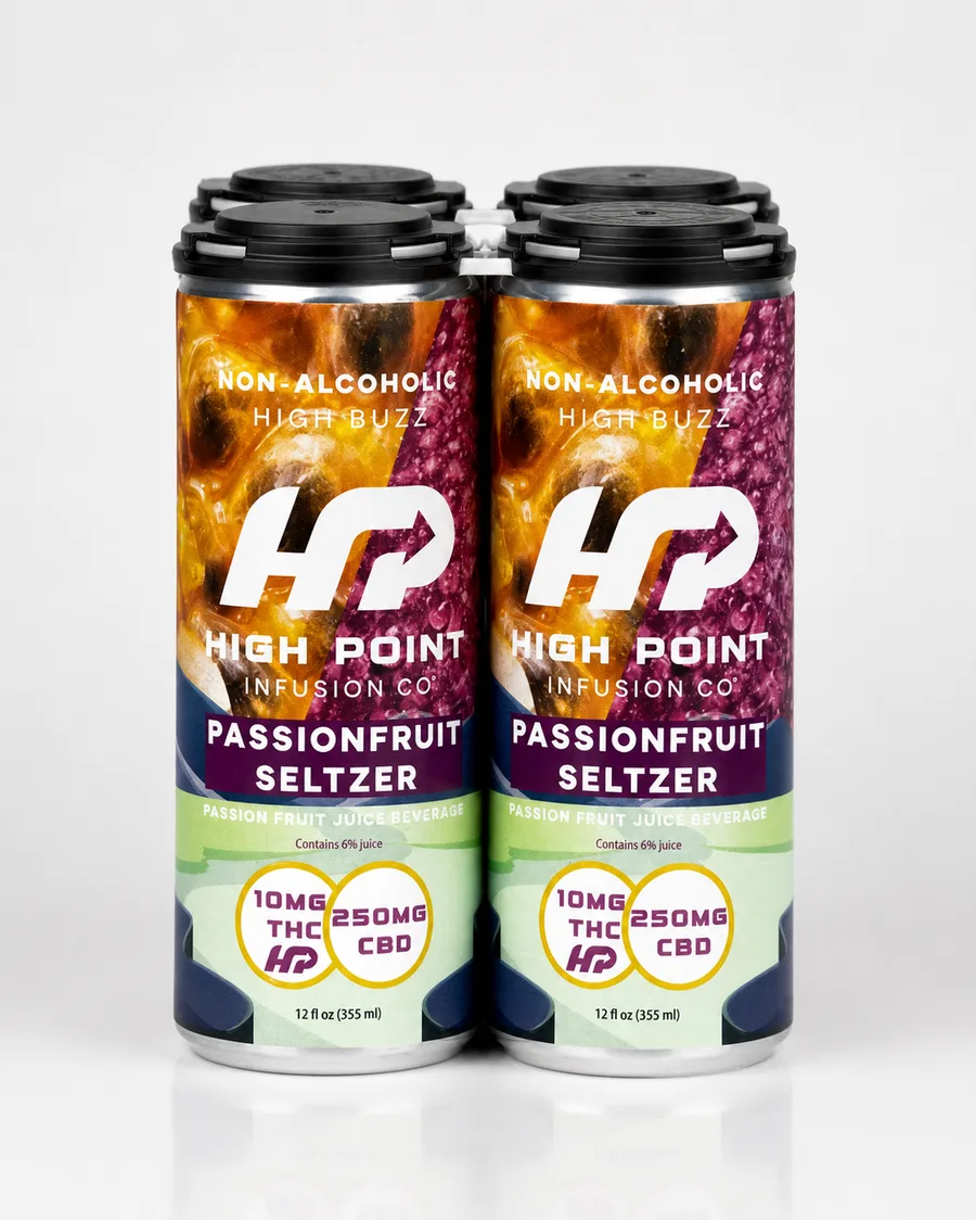 Passion Fruit Seltzer – High Buzz (10mg THC)